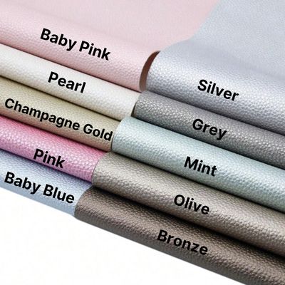 Pearlescent Faux Leather Litchi Grain - Pink