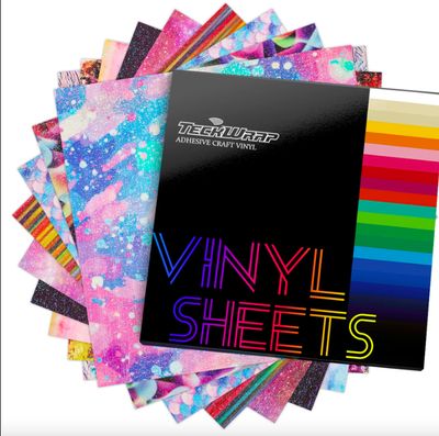 Glitter Brush Vinyl Sheets - 9 Sheet Sampler Pack