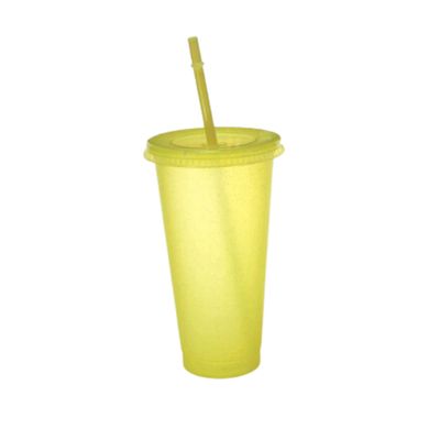24 oz/ 710ml Cold Cup - Glitter Lemon