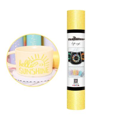 Colorful Shimmer Adhesive Vinyl - Yellow