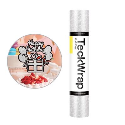 Burst Glitter Adhesive Vinyl - Silver