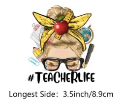Teacher Life Sticker - Blonde Yellow Bow