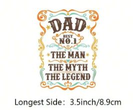 Dad Libby Wrap Sticker - #1 Dad