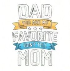 Dad Sticker: Don't Tell Mom - Blue/Yellow