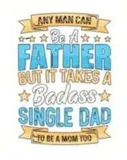 Dad Sticker: Badass Dad - Blue/Yellow