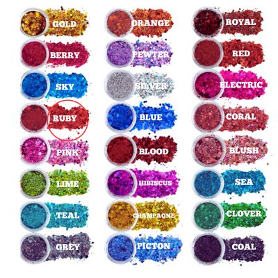 Chunky Mix  Glitter - Ruby
