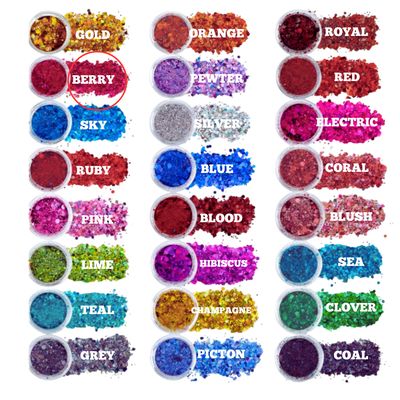 Chunky Mix  Glitter - Berry