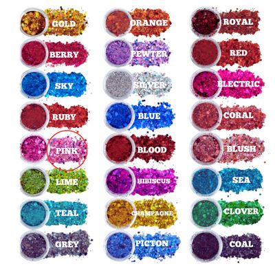 Chunky Mix  Glitter - Pink