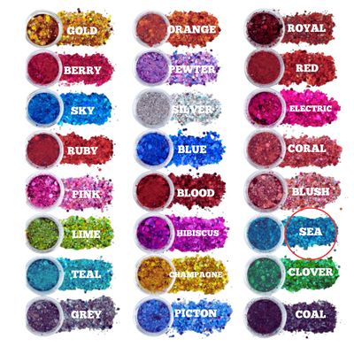 Chunky Mix  Glitter - Sea
