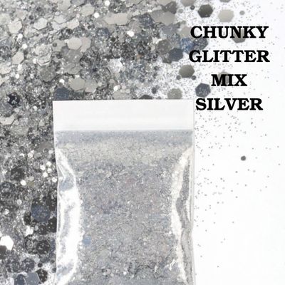 Chunky Glitter Mix 10g - Silver