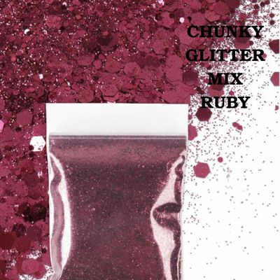 Chunky Glitter Mix 10g - Ruby