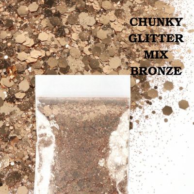 Chunky Glitter Mix 10g - Bronze