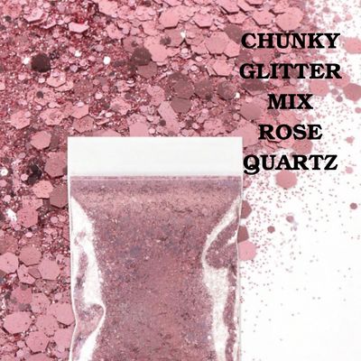 Chunky Glitter Mix 10g - Rose Quartz