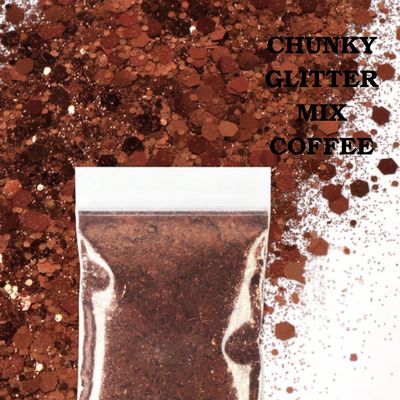 Chunky Glitter Mix 10g - Coffee