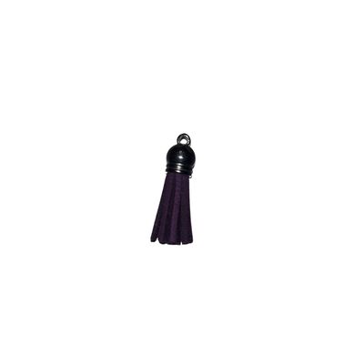 Silver Cap Tassel - Grape (Short Tassel)