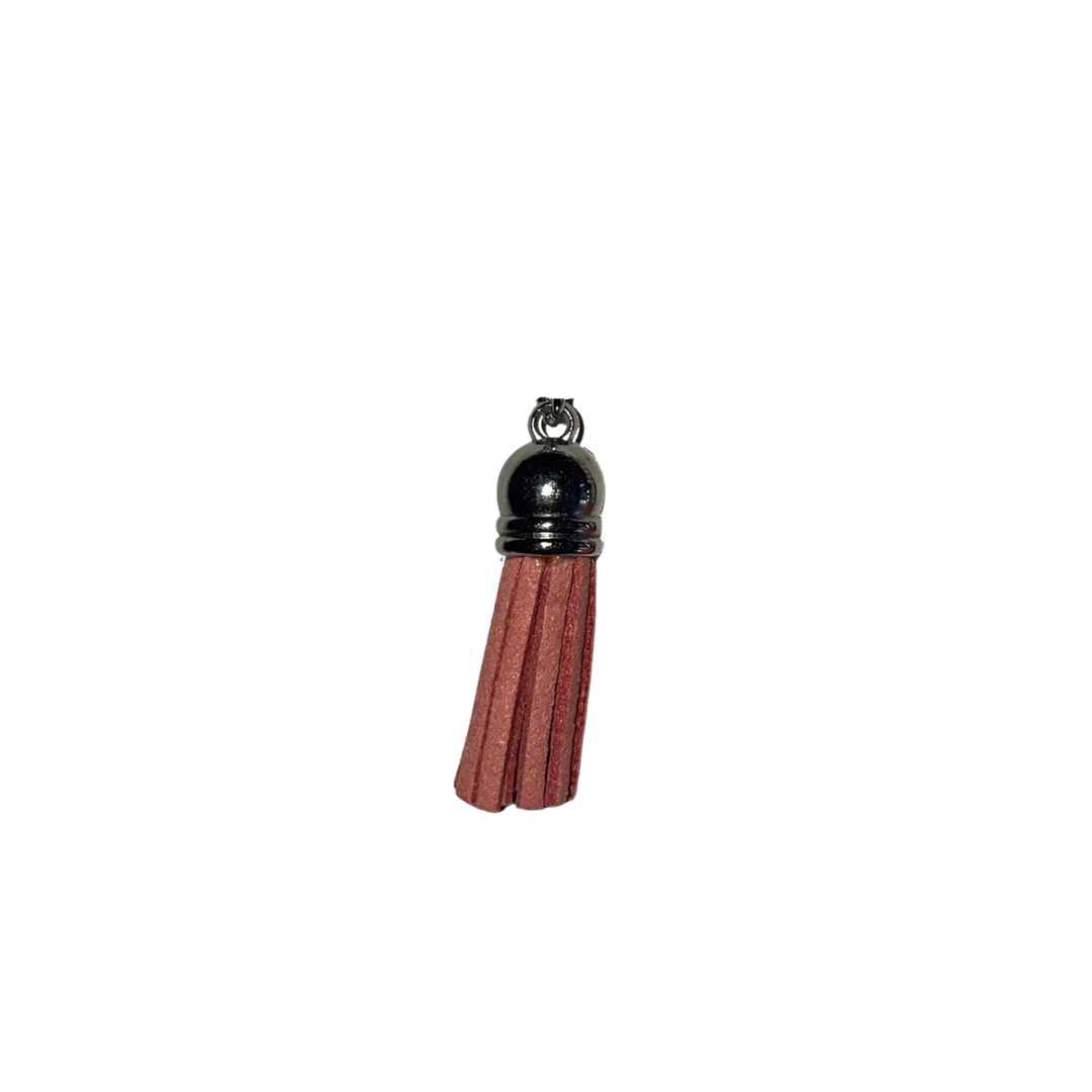 Silver Cap Tassel - Dusty Rose (Short Tassel)