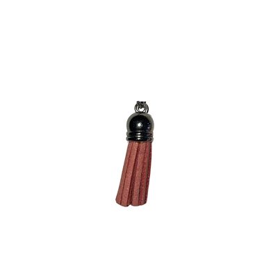 Silver Cap Tassel - Dusty Rose (Short Tassel)