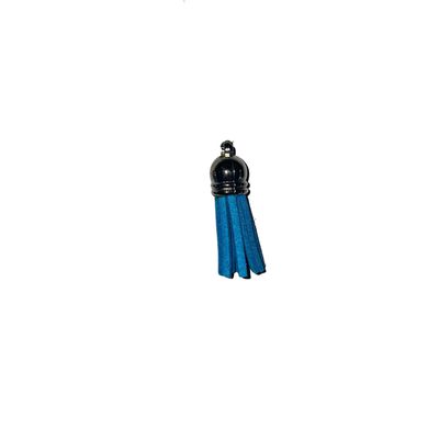 Silver Cap Tassel - Cyan (Short Tassel)
