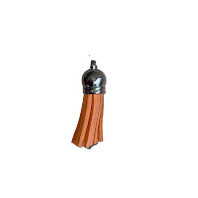 Silver Cap Tassel - Peach (Short Tassel)