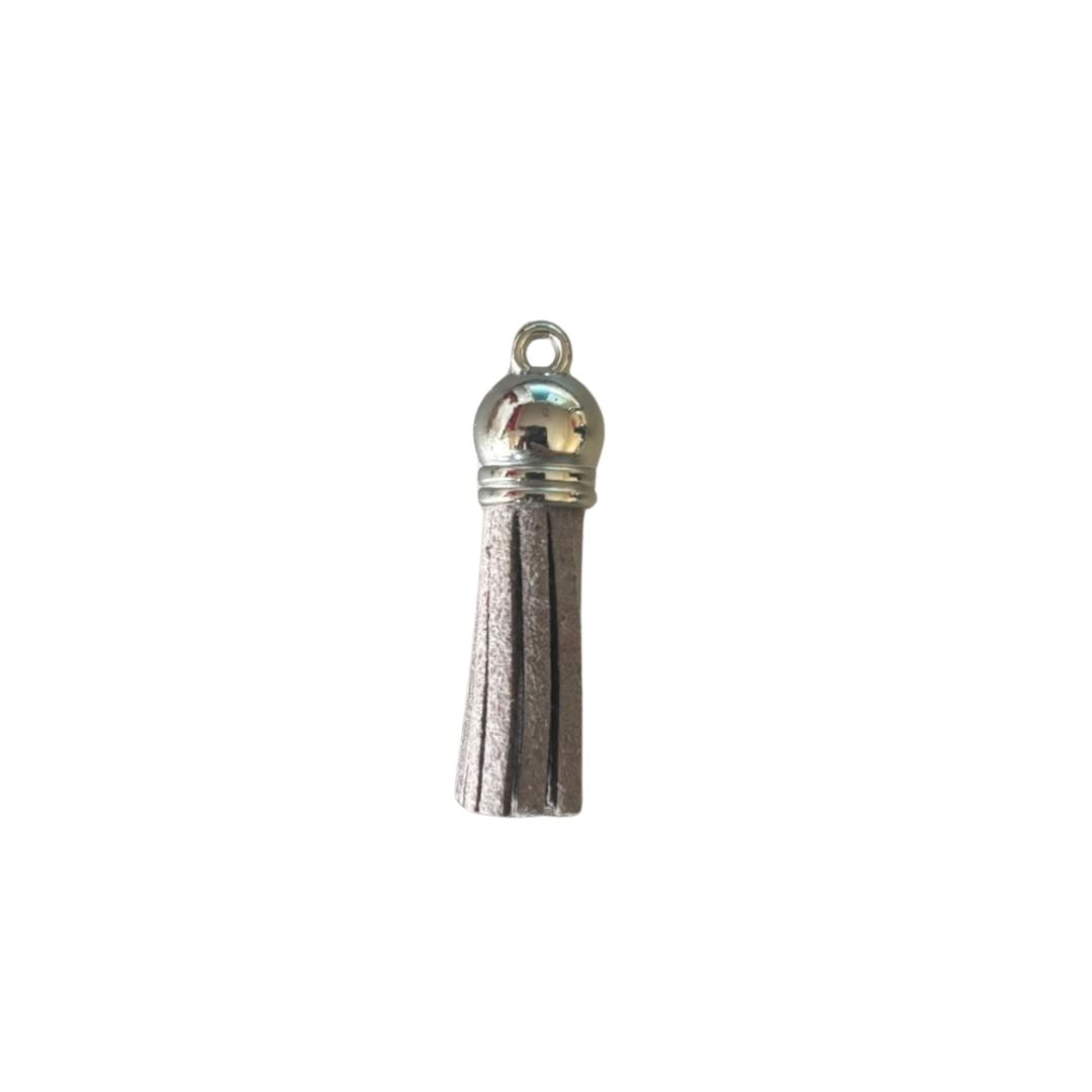 Silver Cap Tassel  - Light Grey  (Short Tassel)