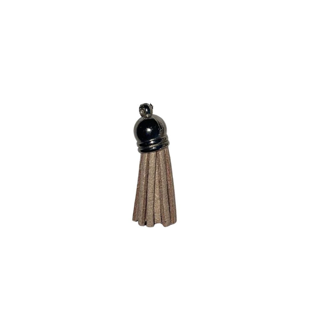 Silver Cap Tassel  - Nude  (Short Tassel)
