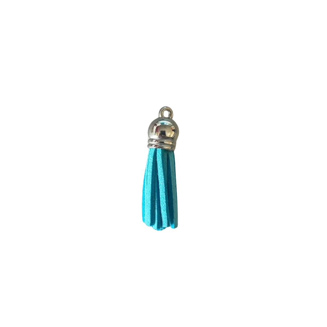 Silver Cap Tassel  - Sky Blue  (Short Tassel)