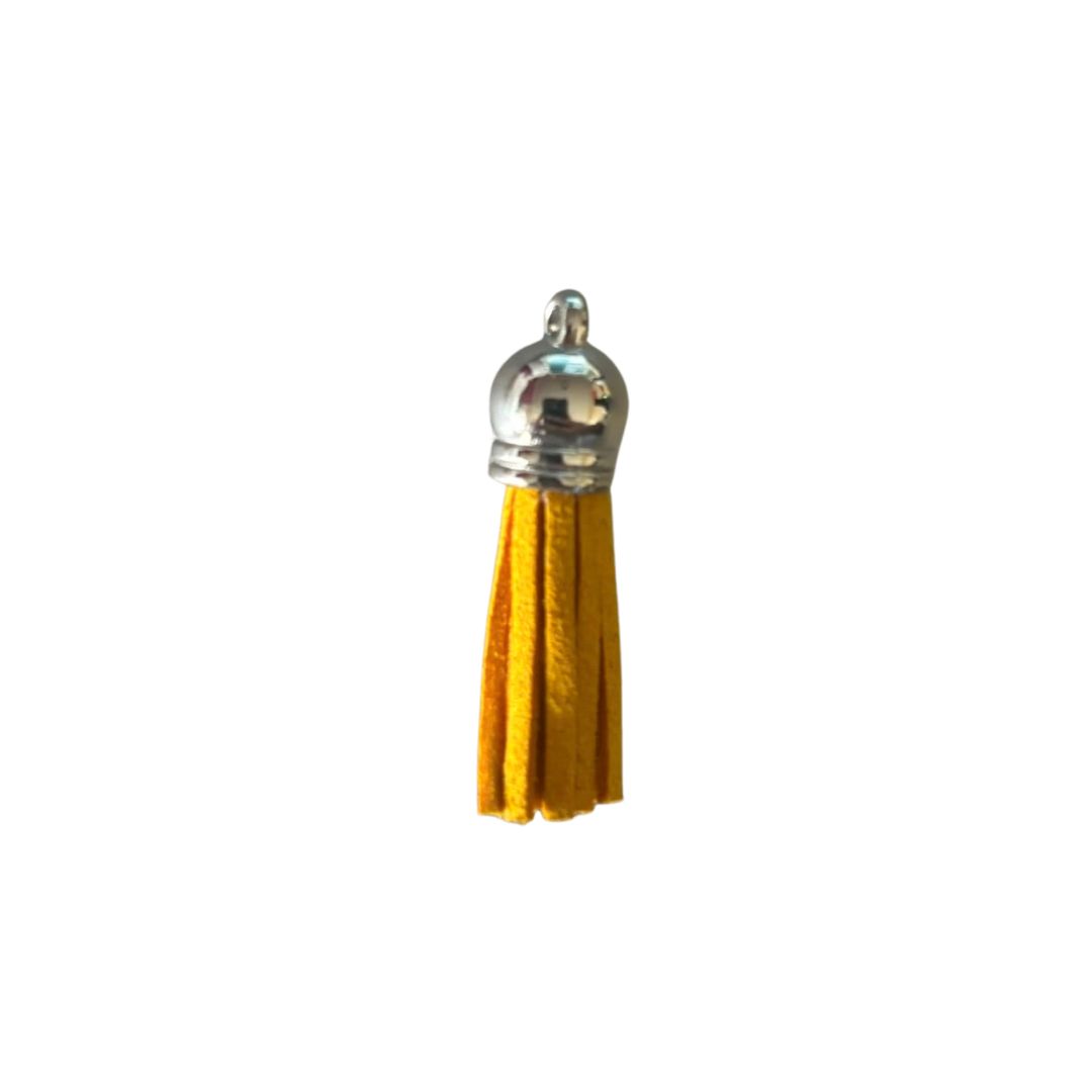 Silver Cap Tassel  - Mustard  (Short Tassel)