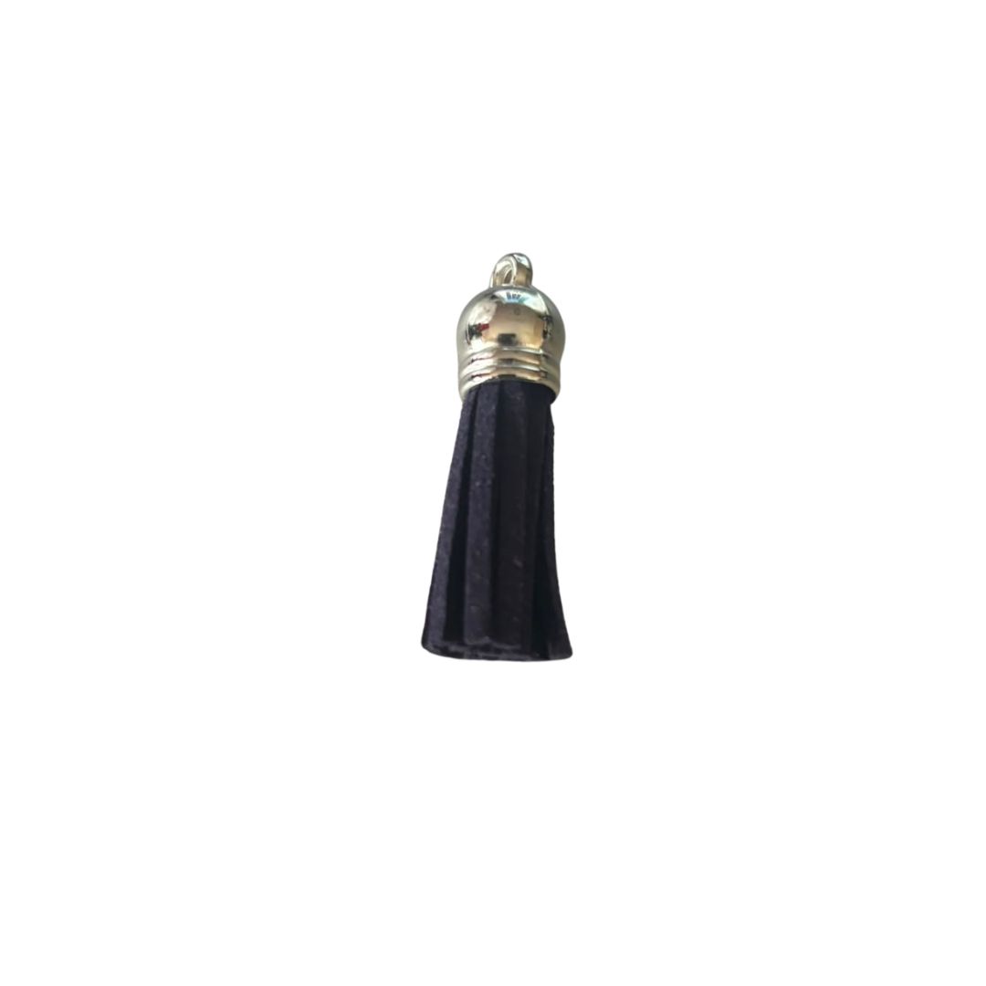 Silver Cap Tassel  - Navy  (Short Tassel)