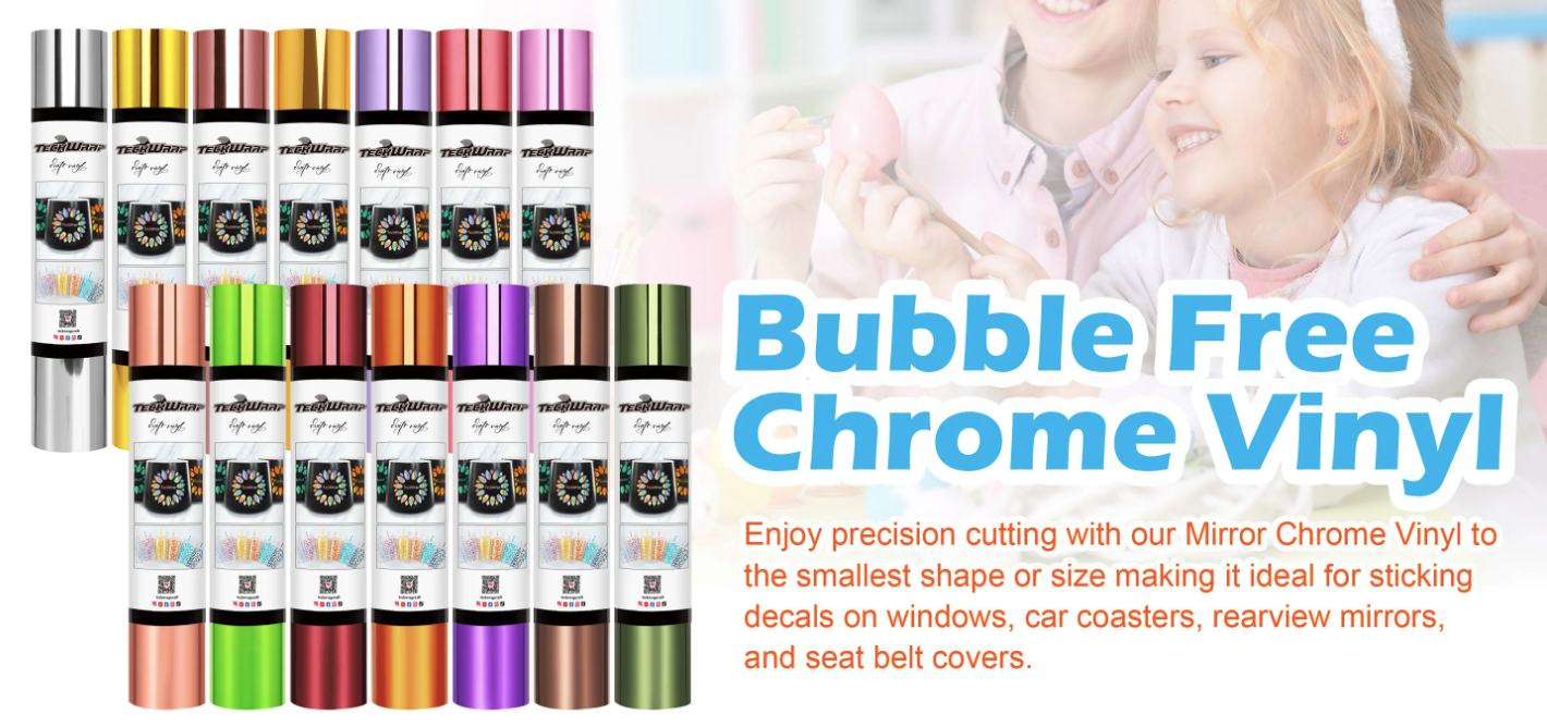 Bubble Free Mirror Chrome Adhesive Vinyl - Teal