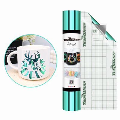 Bubble Free Mirror Chrome Adhesive Vinyl - Teal