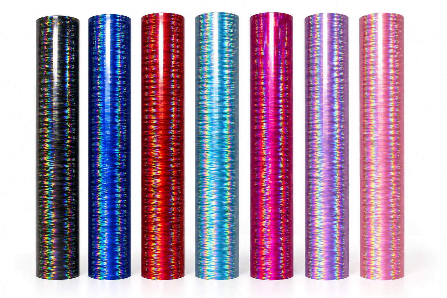 Holographic Starlight Adhesive Craft Vinyl - Fuschia