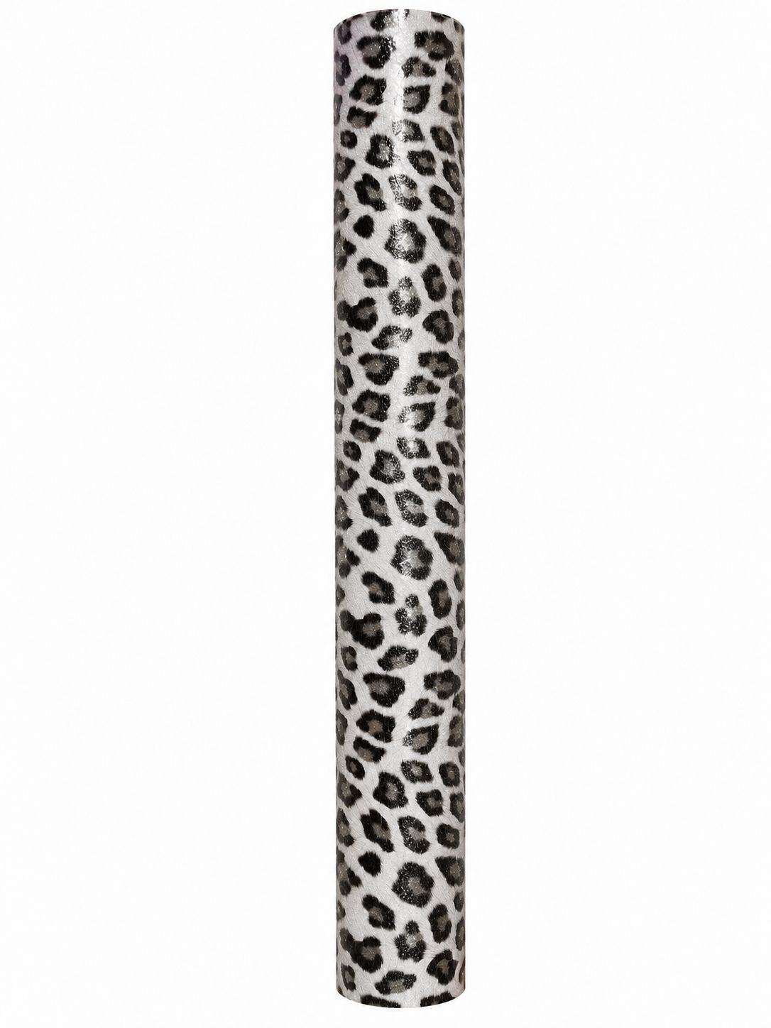 Glitter Brush Adhesive Vinyl - Silver Leopard