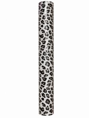 Glitter Brush Adhesive Vinyl - Silver Leopard