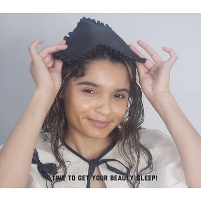 Black Sex and the City Sleep Mask with Earplugs and Aromatherapy Roller Ball