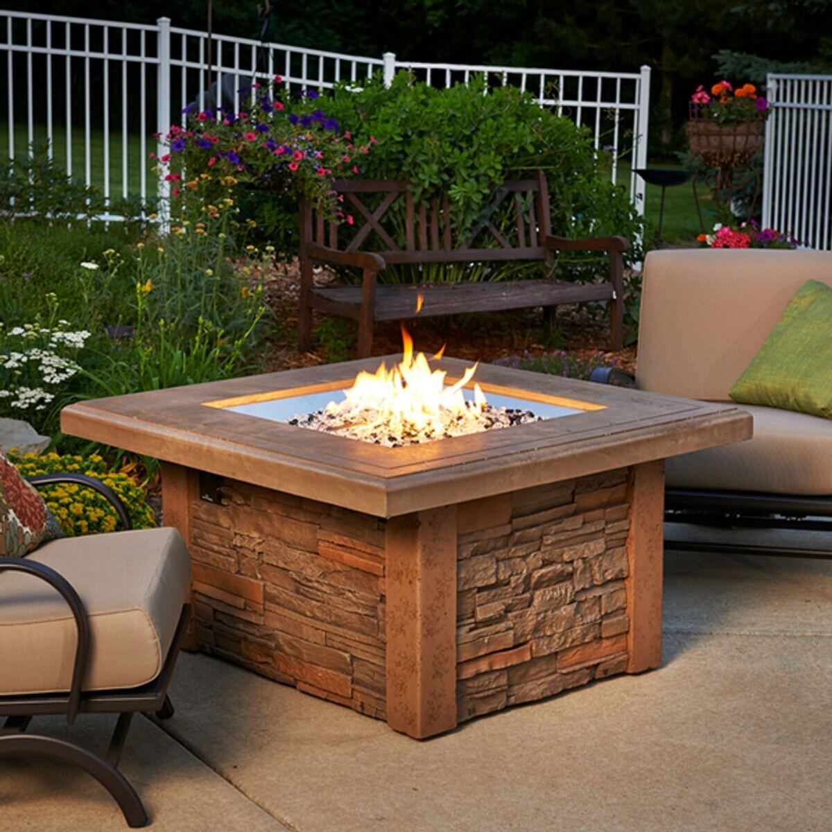Sierra Square Gas Fire Pit Table