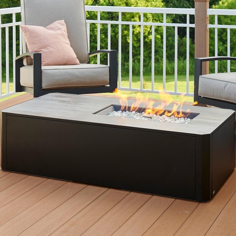 Kinney Rectangular Gas Fire Pit Table