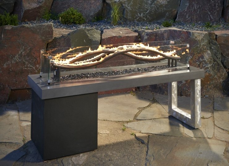 Wave Gas Fire Pit Table