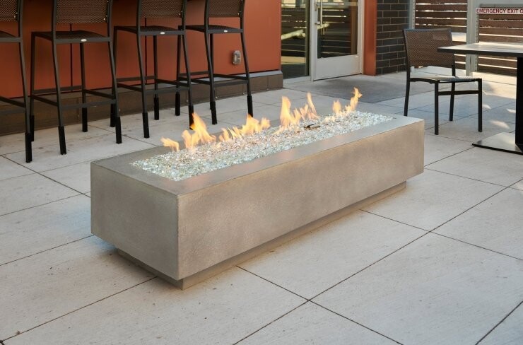 Cove 72" Linear Gas Fire Pit Table - More Colors