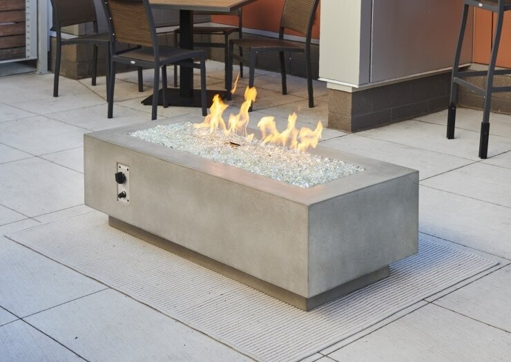 Cove 54" Linear Gas Fire Pit Table - More Colors