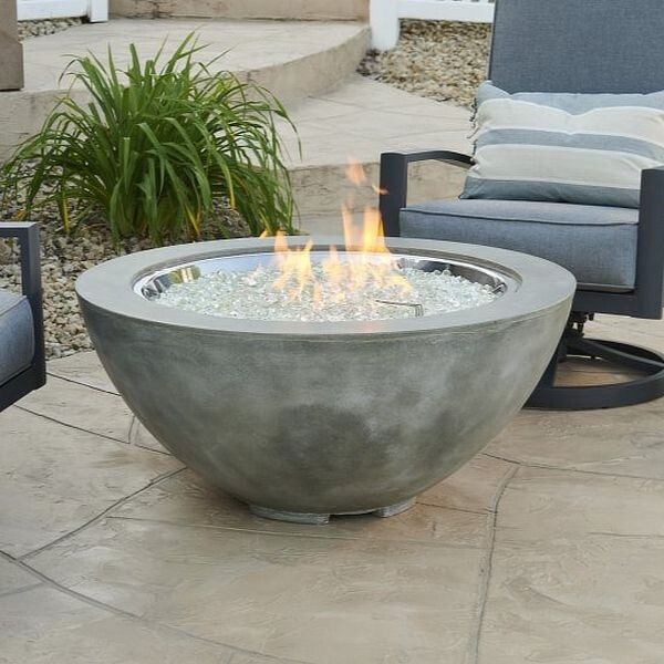 Natural Grey Cove 42" Round Gas Fire Pit Bowl