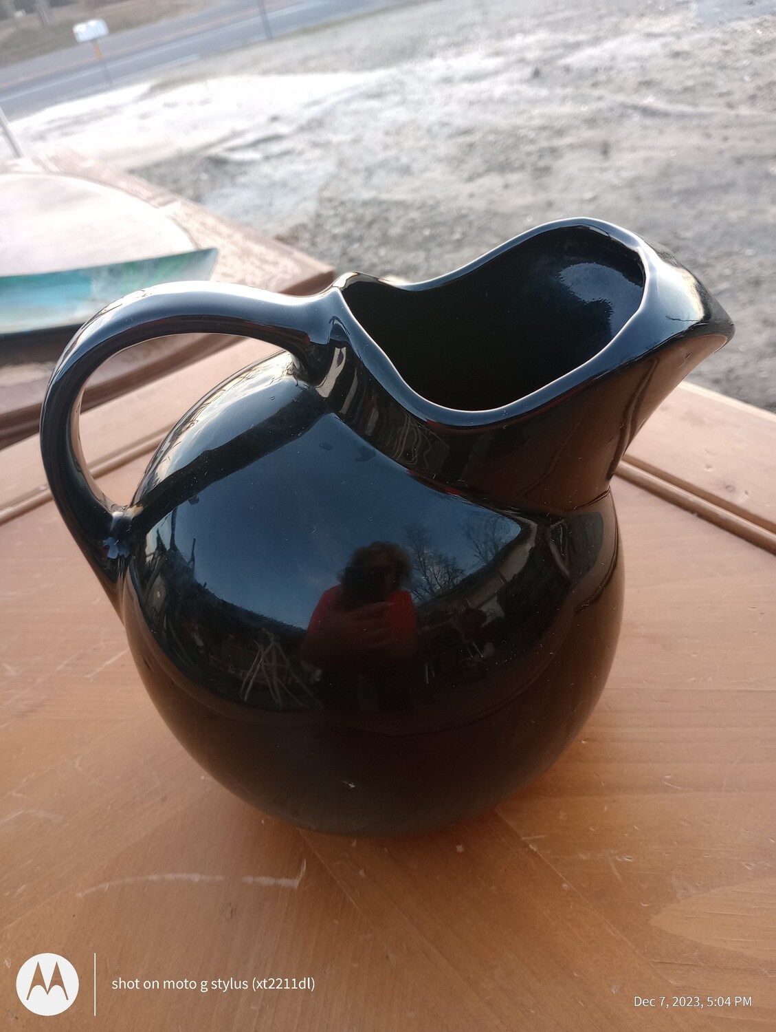 Hall MATTE BLACK TILTED BALL JUG/PITCHER #190 EXCELLENT CONDITION HTF BEAUTIFUL