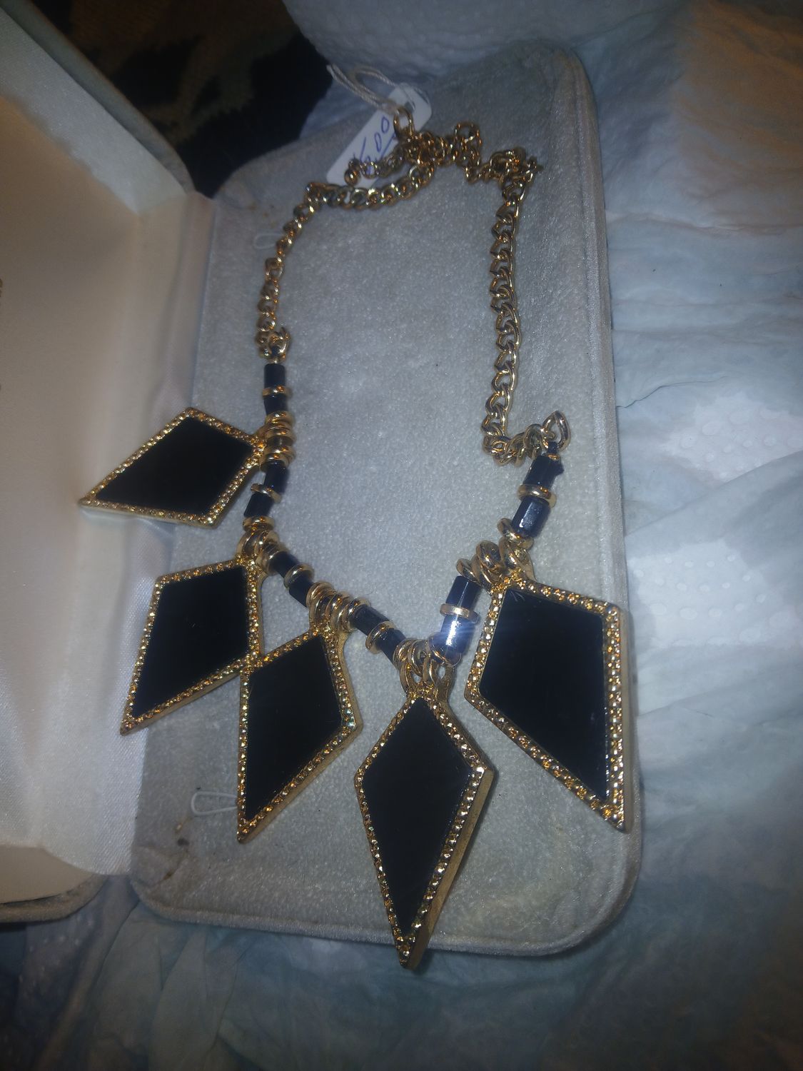 &quot;Fancy Black Gold Danglers&quot;
