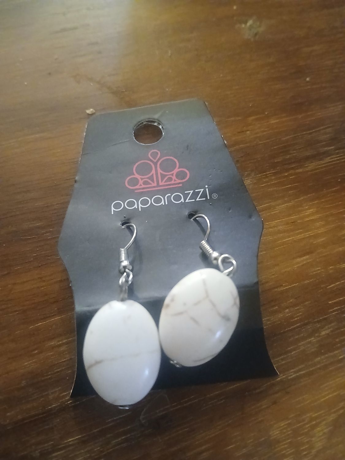 &quot;Rustic Marble Oval Earrings&quot;