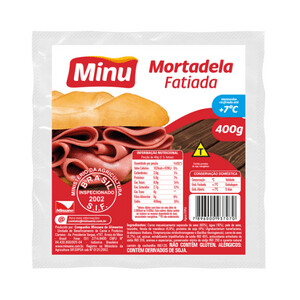 Mortadela com Toucinho Fatiada