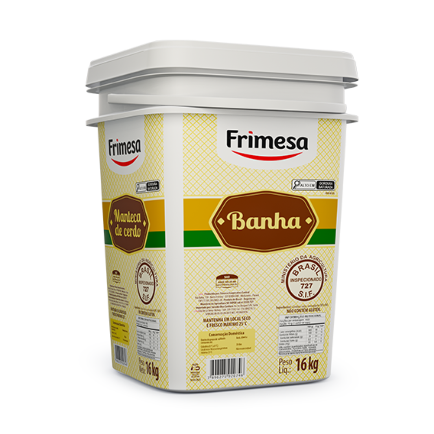 Banha Suína Frimesa BD 16KG