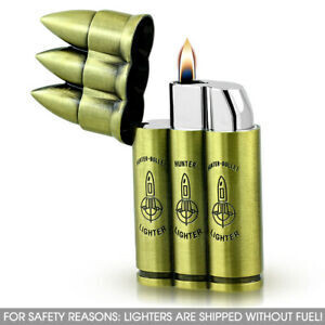Creative Pistol Bullet Lighter Butane Windproof Gas Metal Lighter Cigarette Cigar Key Accessories Men&#39;s Novelty Military Gadgets