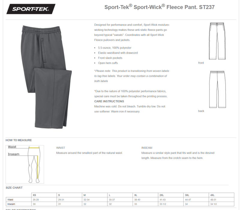 Elite - Performance Open Bottom Sweatpants W Logo