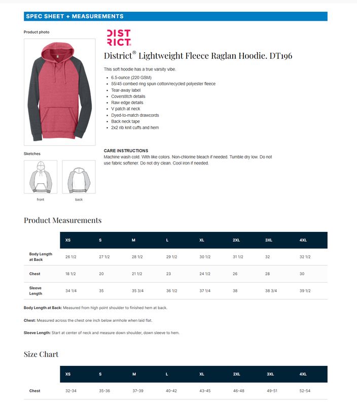 GW STAFF - Lightweight Raglan Sweatshirt