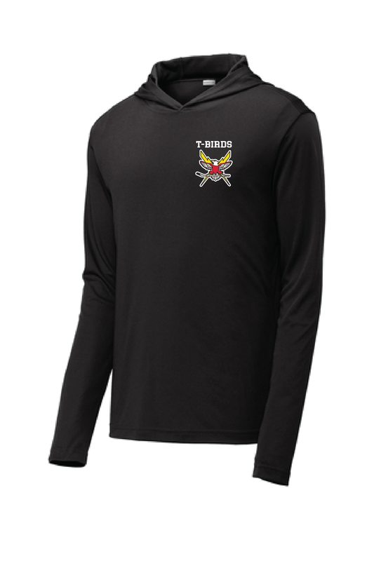 Black Sport-tek Dri-Fit Hooded Pullover Tee Shirt