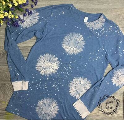 Minimalist Sunflower Long Sleeve T shirt